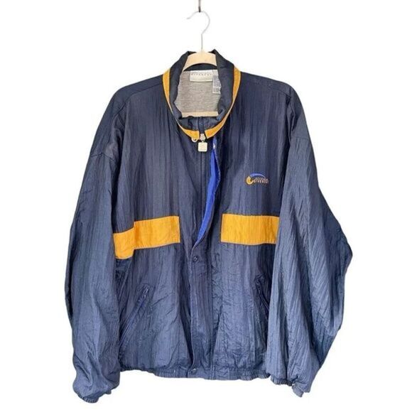 VTG Givenchy Men's‎ Windbreaker Jacket Blue Yellow Large - Picture 1 of 10